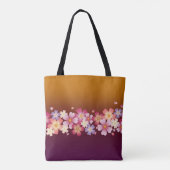 Tote Bag Sakura Blossoms Mixtes Kimono Style Bourgogne & Or (Dos)