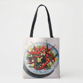 Tote Bag Salade de poivrons chauds (Devant)