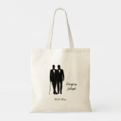 Tote Bag Salles de Mariage gay avec nom et date (Dos)