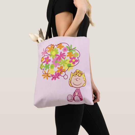 Tote Bag Sally pense aux fleurs (De près)