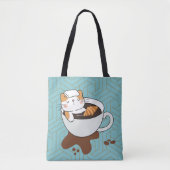 Tote Bag Salon de chat au café (Devant)