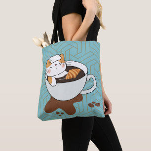 Tote Bag Salon de chat au café