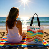 Tote Bag Salty Mom Beach Summer Style