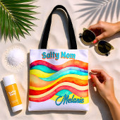 Tote Bag Salty Mom Beach Summer Style