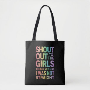 Tote Bag Salut aux filles Drapeau arc-en-ciel de la fierté