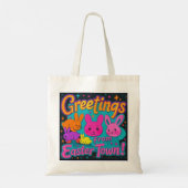 Tote Bag Salutation De Pâques Des Bunnies (Dos)