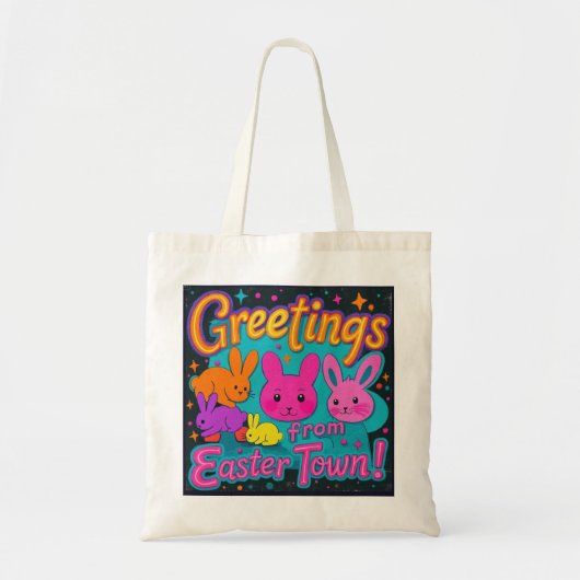 Tote Bag Salutation De Pâques Des Bunnies (Devant)