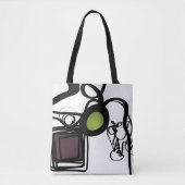 Tote Bag Salutations de Philydion : Abstrait noir & blanc (Devant)