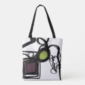 Tote Bag Salutations de Philydion : Abstrait noir & blanc (Dos)