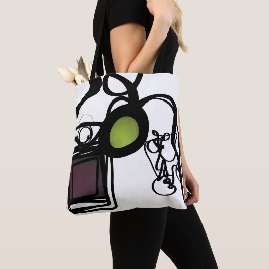 Tote Bag Salutations de Philydion : Abstrait noir & blanc (De près)