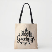 Tote Bag Salutations Ghoarly Antique Halloween (Devant)