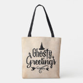 Tote Bag Salutations Ghoarly Antique Halloween (Dos)
