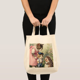 Tote Bag Salutations pour le premier jour – Chat et hériss