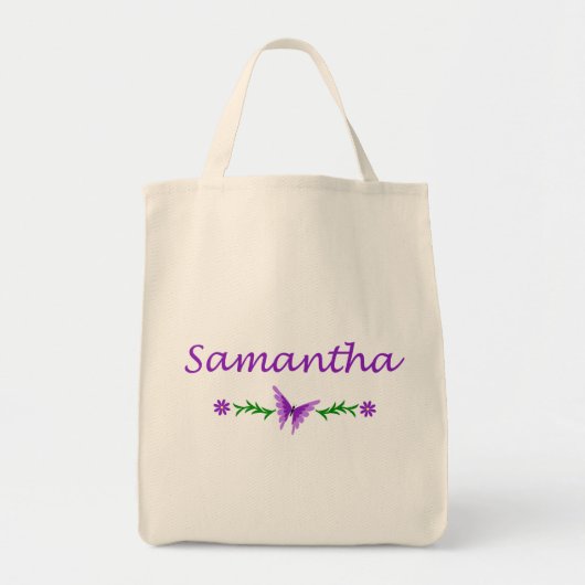 Tote Bag Samantha (papillon pourpre) (Devant)
