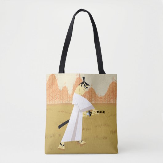 Tote Bag Samouraï Jack Drawing Sword (Devant)
