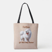 Tote Bag Samoyed - Ajouter le nom du chien, modifier le tex (Dos)