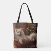 Tote Bag Samoyed Chien Festive de Noël (Dos)