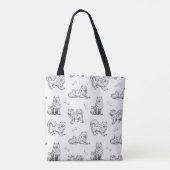Tote Bag Samoyed dogs pattern (Dos)