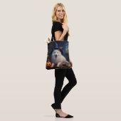 Tote Bag Samoyèdes Citrouilles Halloween Épouvantable (Sur le modèle)