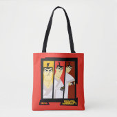 Tote Bag Samurai Jack Caractère Tri-Panel Futuristic Frame (Devant)