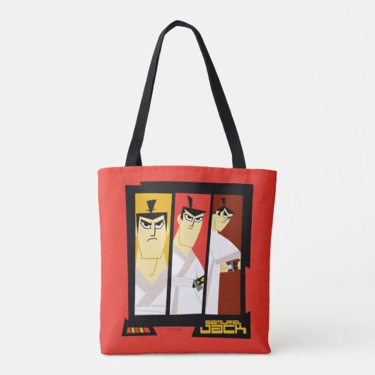 Tote Bag Samurai Jack Caractère Tri-Panel Futuristic Frame (Dos)