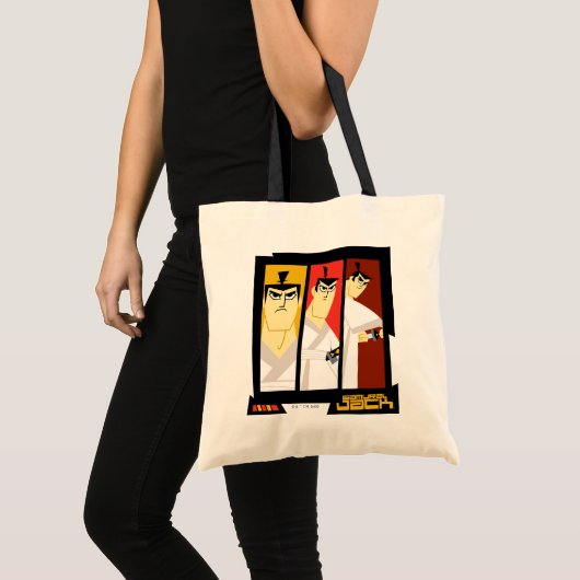 Tote Bag Samurai Jack Caractère Tri-Panel Futuristic Frame (Devant (produit))