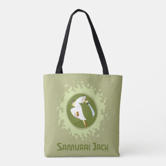 Tote Bag Samurai Jack Leaping Graphic (Dos)