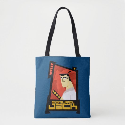 Tote Bag Samurai Jack Souriant Futuristic Frame Graphic (Devant)