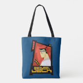 Tote Bag Samurai Jack Souriant Futuristic Frame Graphic (Dos)