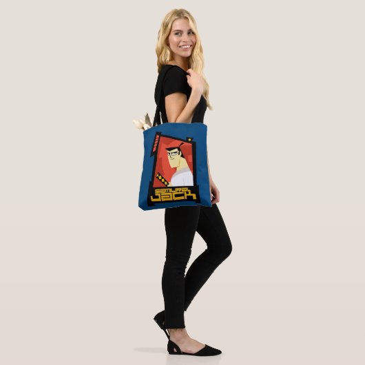 Tote Bag Samurai Jack Souriant Futuristic Frame Graphic (Sur le modèle)