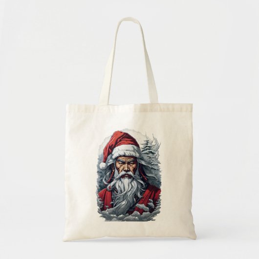 Tote Bag Samurai Père Noël Warrior Christmas Art Cadeau (Devant)