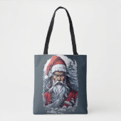 Tote Bag Samurai Père Noël Warrior Christmas Art Cadeau (Devant)