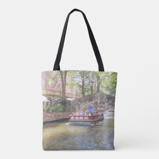 Tote Bag San Antonio River Walk à travers Fourre-tout (Dos)