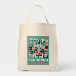 Tote Bag San Diego Art déco californien