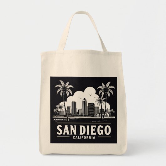 Tote Bag San Diego California Skyline (Devant)