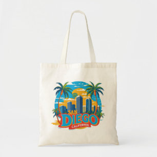 Tote Bag San Diego California Skyline Art moderne Cityscape