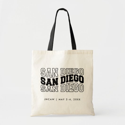 Tote Bag San Diego Convention Welcome Bag Trade Show Fourre (Devant)