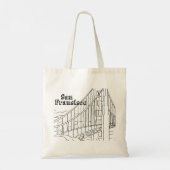 Tote Bag San Fran Golden Gate Bridge California Art Design (Dos)