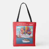 Tote Bag San Francisco Birthday Squad Balloon Design (Dos)
