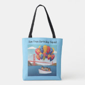 Tote Bag San Francisco Birthday Squad Balloon Design (Dos)
