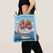 Tote Bag San Francisco Birthday Squad Balloon Design (De près)
