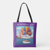 Tote Bag San Francisco Birthday Squad Balloon Design (Dos)