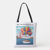 Tote Bag San Francisco Birthday Squad Balloon Design (Dos)