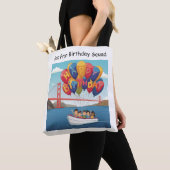 Tote Bag San Francisco Birthday Squad Balloon Design (De près)