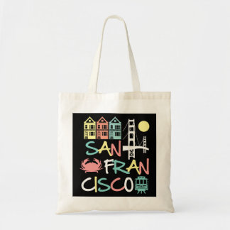 Tote Bag San Francisco Bridge SF Icons Californie Vintage D