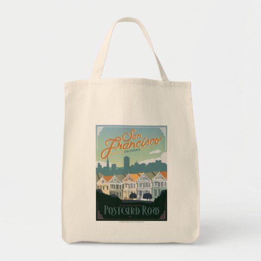 Tote Bag San Francisco, CA - Ligne carte postale (Devant)