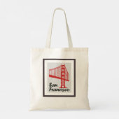 Tote Bag San Francisco California Golden Gate Bridge Sunshi (Dos)