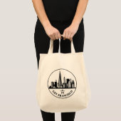Tote Bag San Francisco California Stylisé Skyline (Devant (produit))