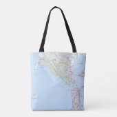 Tote Bag San Francisco et la carte de la baie (Dos)