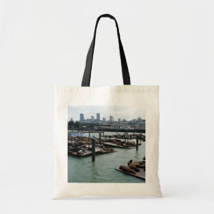 Tote Bag San Francisco et Pier 39 Sea Lions City Skyline